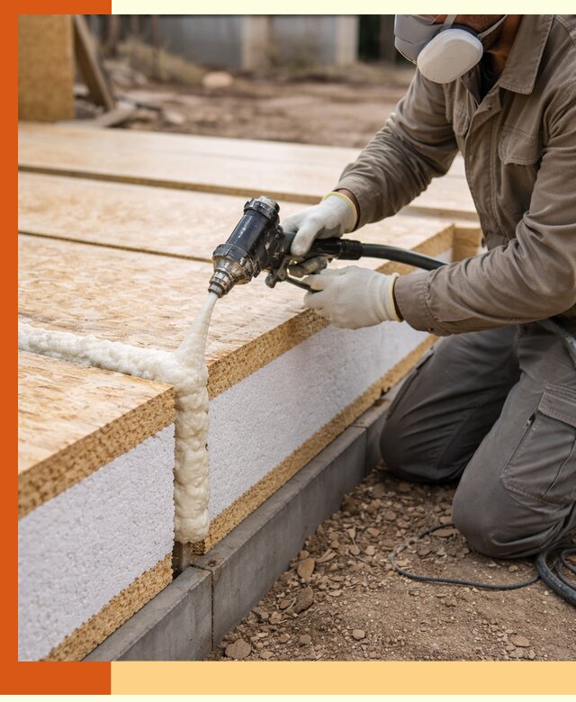 Утепление СИП-панелей пенополиуретаном (ППУ) в Тобольске