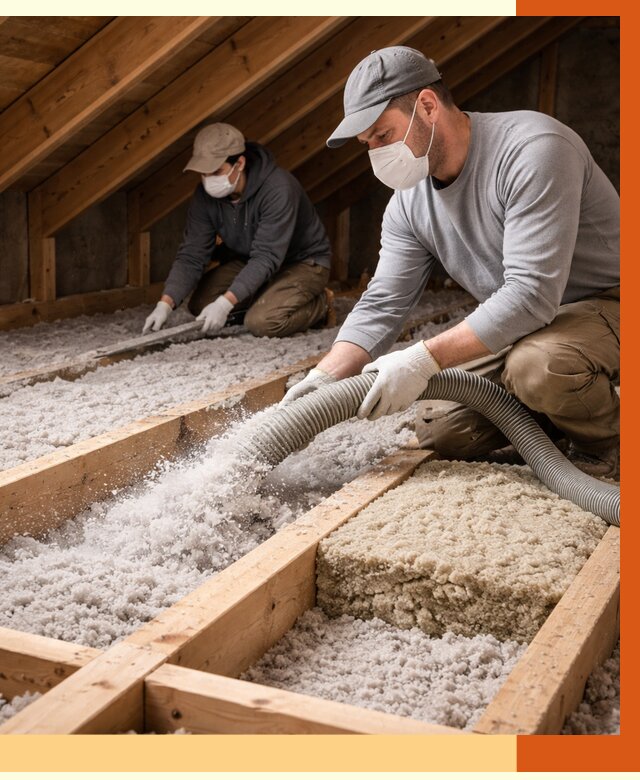 Заполнение полостей чердачного перекрытия в Тобольске от 4575 руб. | ТепломастерТбл
