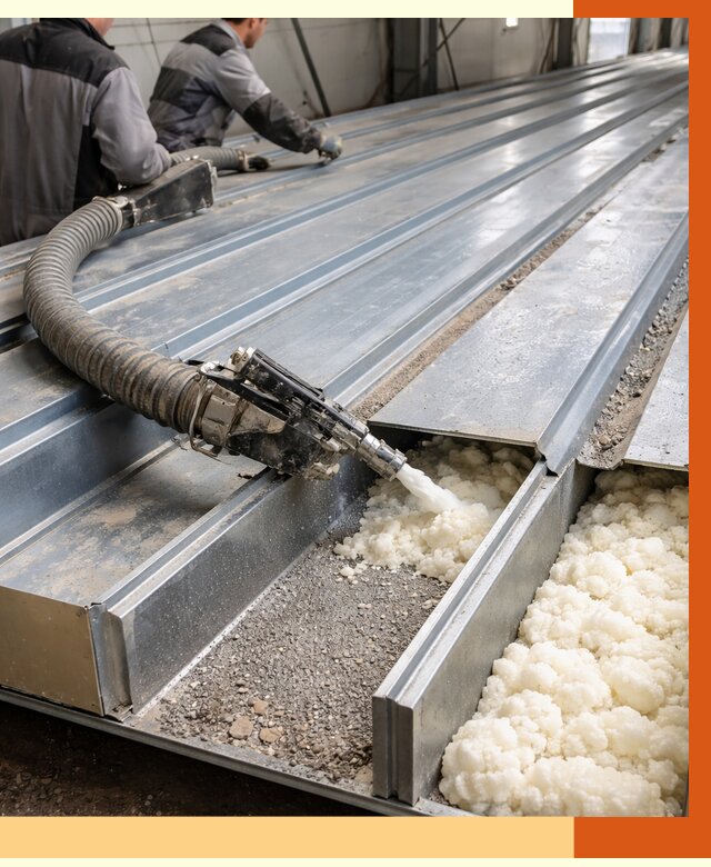 Заполнение пустот кровельных панелей в Тобольске от 7320 руб. под ключ | ТепломастерТбл