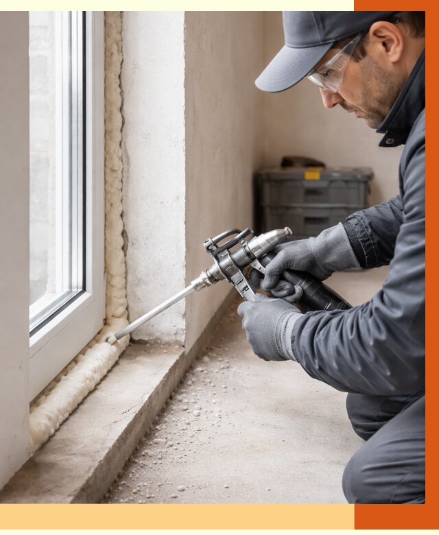 Герметизация стыков ППУ в Тобольске от 1678 руб. за м2 — утепление примыканий под ключ | ТепломастерТбл