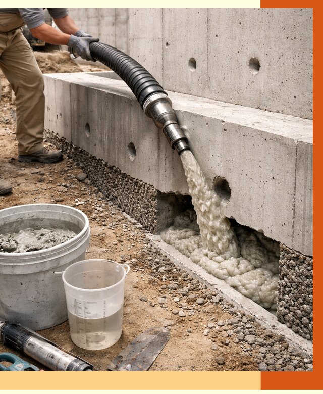 Заполнение полостей фундамента в Тобольске от 6914 руб. под ключ | ТепломастерТбл