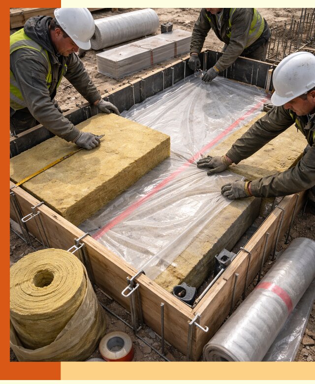 Теплоизоляция опалубки для строительства в Тобольске