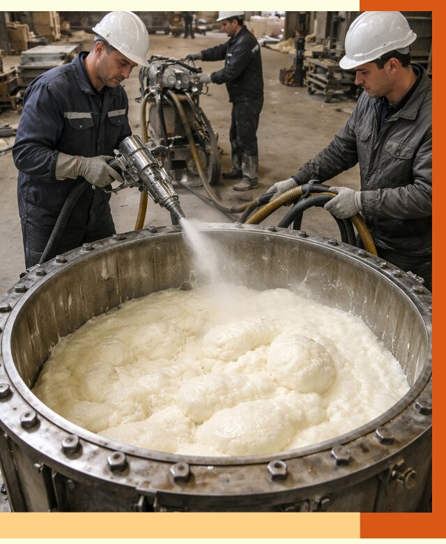 Заливка ППУ в емкости в Тобольске от 7371 руб. — утепление емкости под ключ | ТепломастерТбл