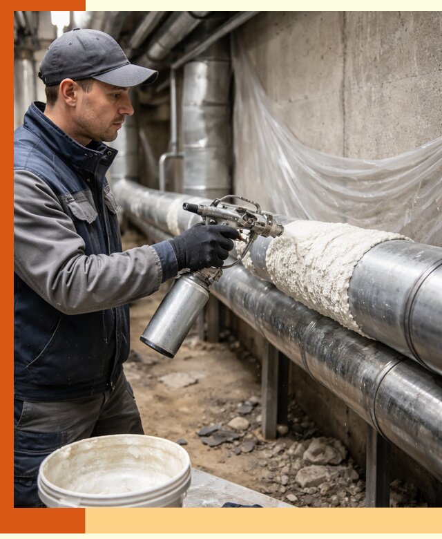 Утепление труб жидкой теплоизоляцией в Тобольске