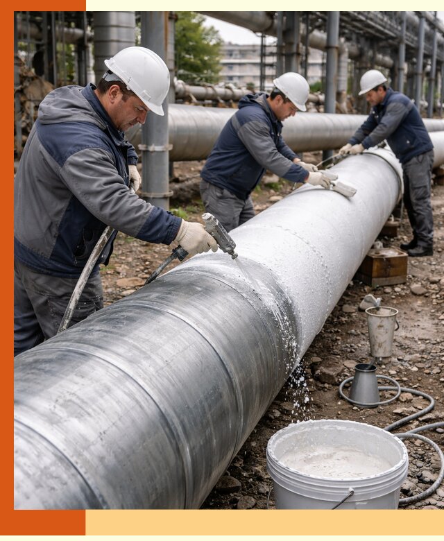 Утепление теплотрассы жидкой теплоизоляцией в Тобольске