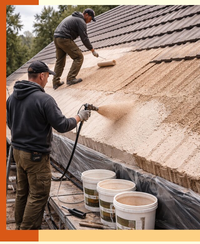 Утепление кровли жидкой пробкой в Тобольске для домов и зданий