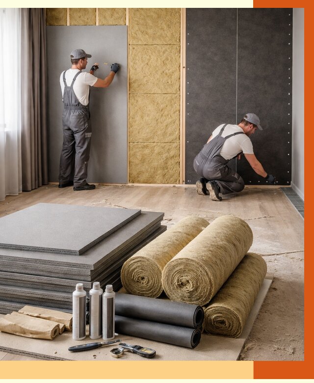 Шумоизоляция дома в Тобольске от 4575 руб/м2 — комплексная звукоизоляция под ключ | ТепломастерТбл