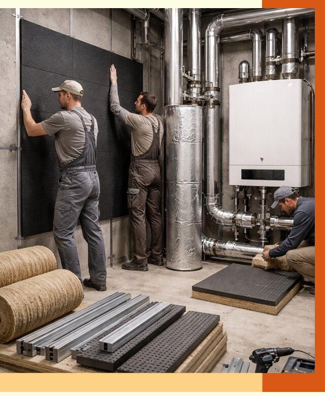 Шумоизоляция котельной в Тобольске от 6609 руб. под ключ | Профессиональная звукоизоляция — ТепломастерТбл