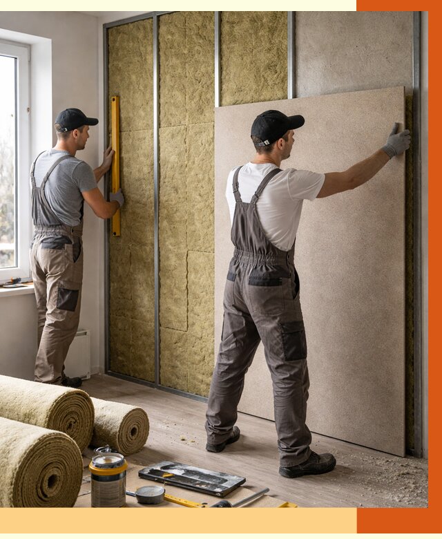 Шумоизоляция стен в Тобольске от 4575 руб/м2 — звукоизоляция стен под ключ | ТепломастерТбл