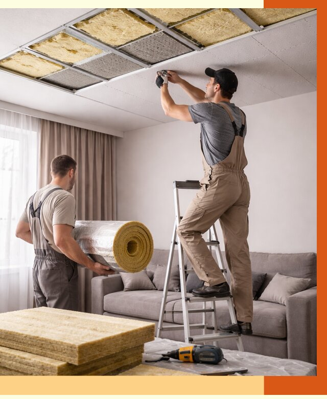 Шумоизоляция потолка в Тобольске от 2288 руб. под ключ | Профессионально — ТепломастерТбл