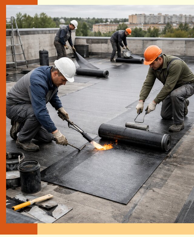 Профессиональная гидроизоляция плоской кровли в Тобольске
