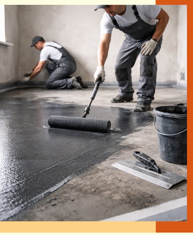 Профессиональная гидроизоляция пола в Тобольске от 8642 руб. под ключ | ТепломастерТбл