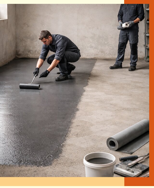 Гидроизоляция гаражного пола в Тобольске от 3558 руб./м² — ТепломастерТбл профессионально