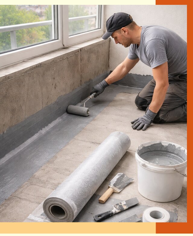 Профессиональная гидроизоляция балкона в Тобольске от 4270 руб. | ТепломастерТбл