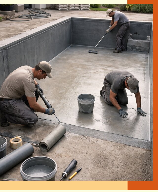 Профессиональная гидроизоляция бассейна в Тобольске от 6609 руб. за м2 | ТепломастерТбл