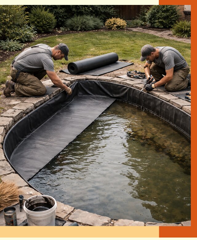 Гидроизоляция пруда в Тобольске от 15251 руб. под ключ | ТепломастерТбл профессионально