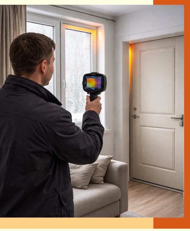Тепловизионное обследование окон и дверей в Тобольске от 4575 руб. | ТепломастерТбл