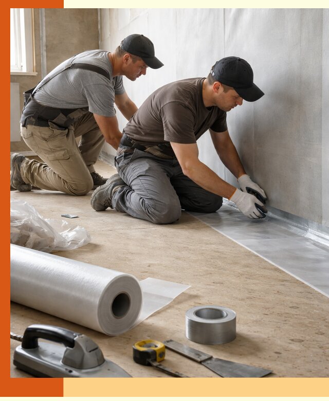 Монтаж пароизоляции для дома и помещений в Тобольске