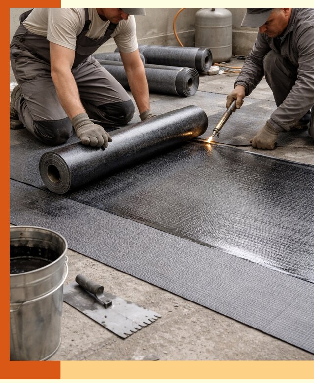 Монтаж гидроизоляционной мембраны в Тобольске для зданий и конструкций