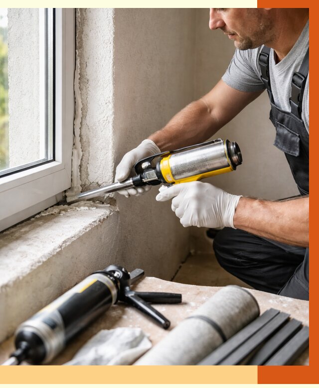 Герметизация стыков и примыканий в Тобольске от 1220 руб. под ключ | ТепломастерТбл