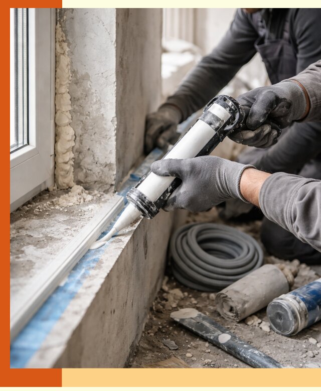 Герметизация стыков и примыканий зданий в Тобольске