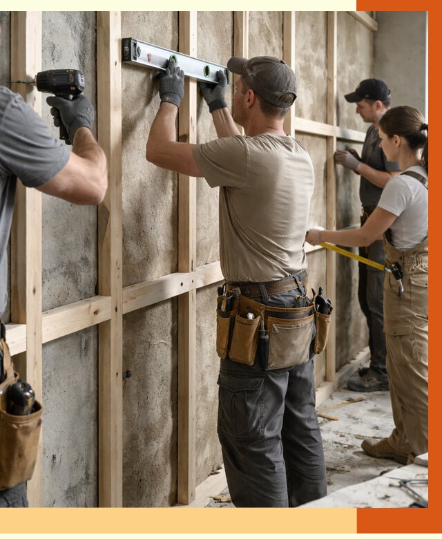 Монтаж обрешетки под утепление в Тобольске от 1169 руб/м² | Заказать у ТепломастерТбл