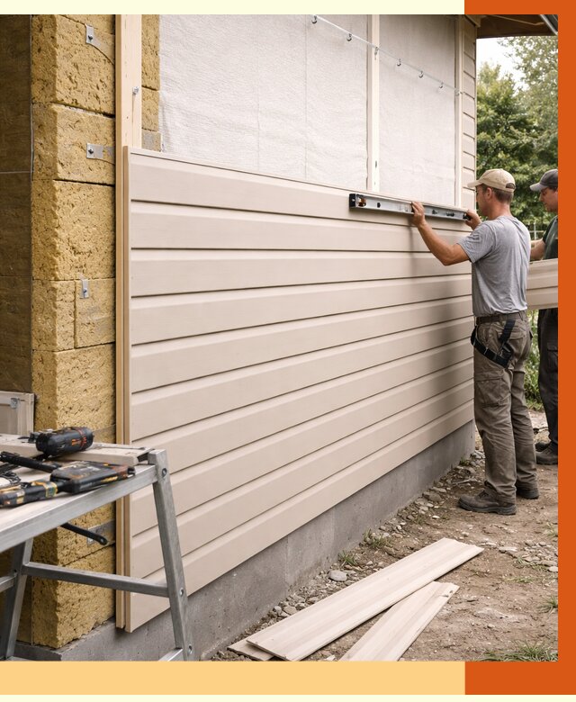 Монтаж сайдинга после утепления в Тобольске от 1881 руб. — обшивка и облицовка | ТепломастерТбл